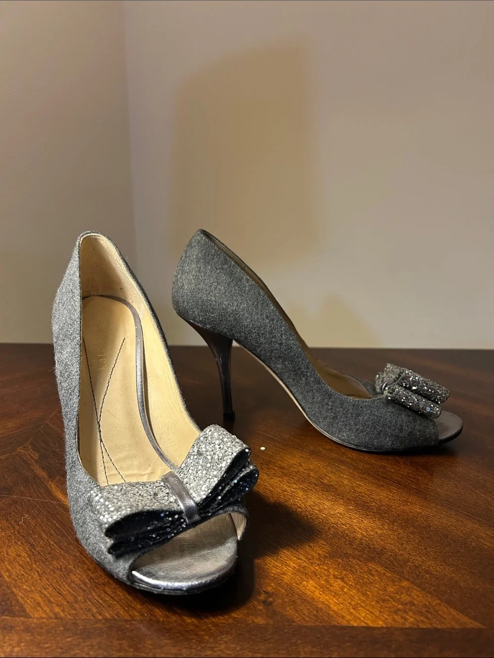 kate spade Glitter Bow Heels